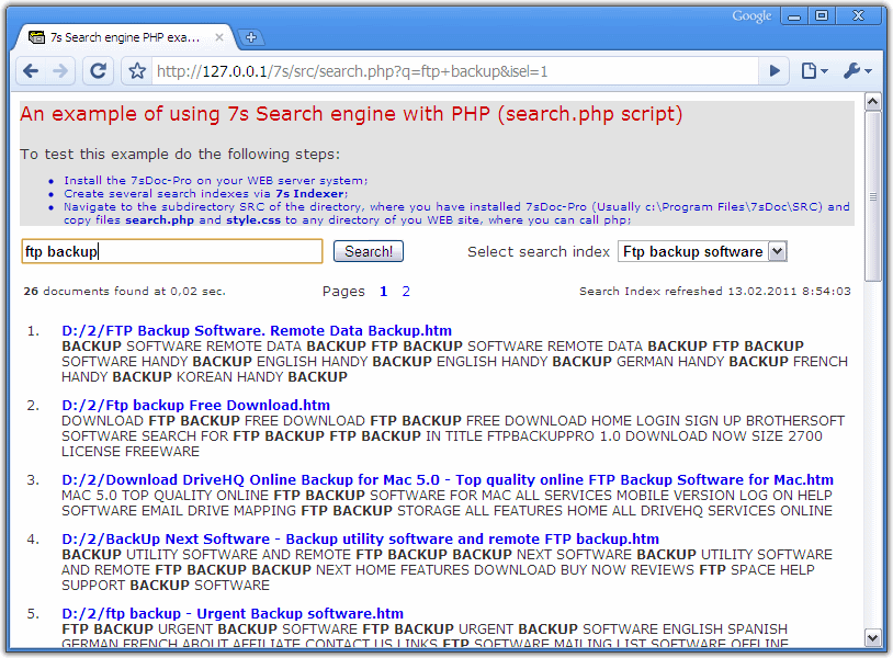 7s Search Engine 1.0.0.5