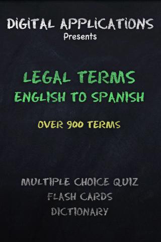 900 LEGAL TERM-English/Spanish 1.0