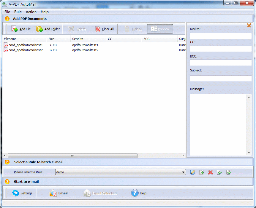 A-PDF AutoMail 2.7