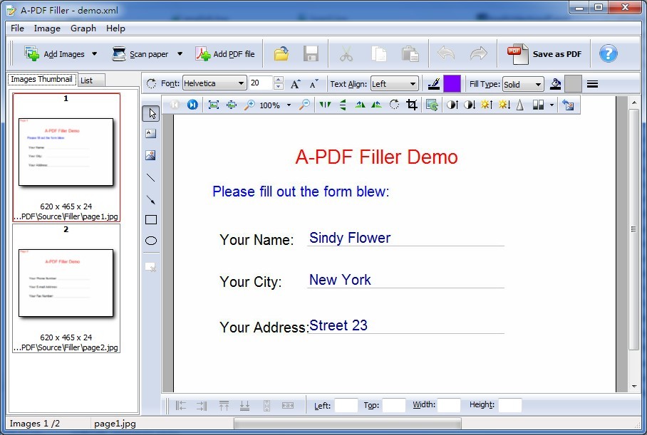 A-PDF Filler 2.3