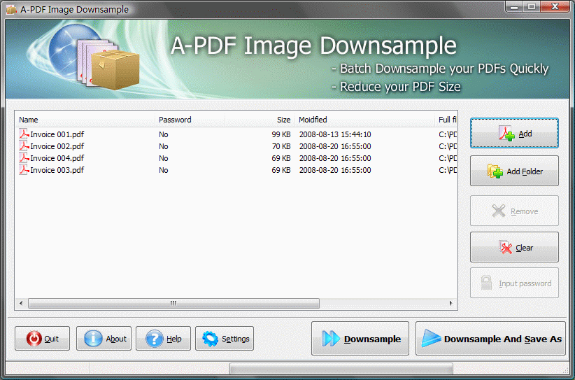 A-PDF Image Downsample 3.1