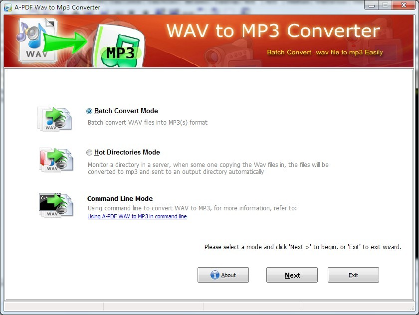 A-PDF WAV to MP3 Converter 1.0