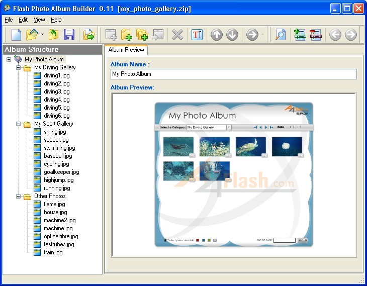 A4Desk Flash Photo Gallery Builder 2.09