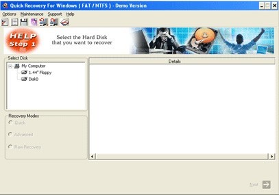 A Data Recovery Software- QR for FAT & NTFS 11.09.05
