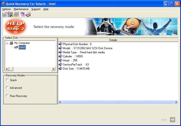 A Data Recovery Software - QR for Sun Solaris INTEL 11.08