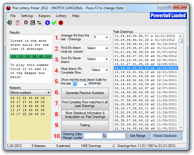 A The Lottery Picker(c) 2012 Software 8.0.0.0