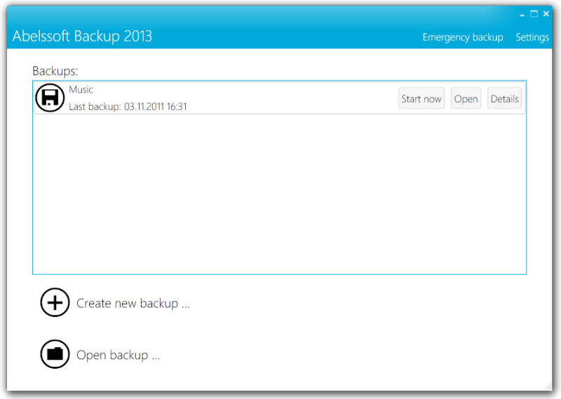 Abelssoft Backup 2013f 1.0