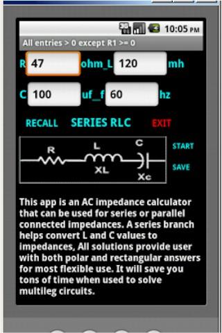 AC Impedance Calculator 1.05