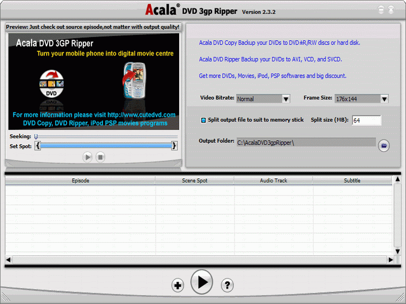 Acala DVD 3gp Ripper 4.1.1