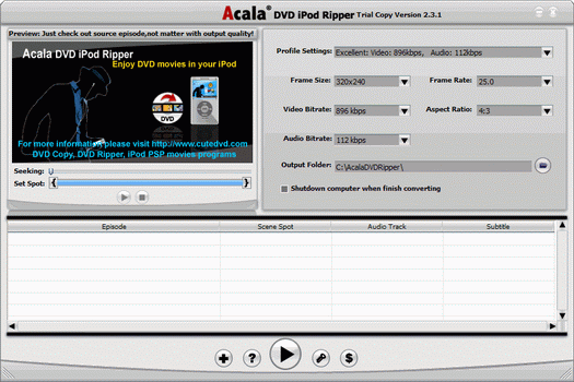 Acala DVD iPod Ripper 4.1.1