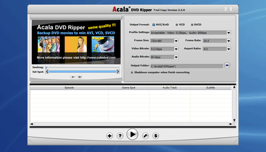 Acala DVD Ripper 4.0.9