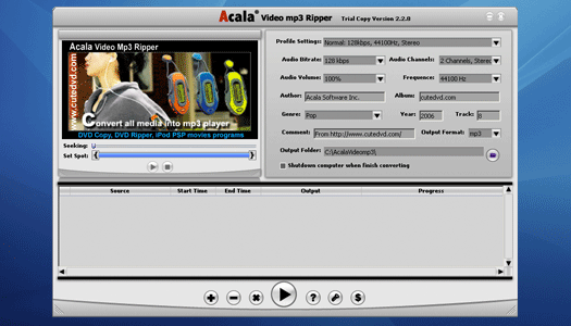 Acala Video mp3 Ripper 4.2.6