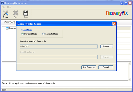 Access Database File Recovery 11.09