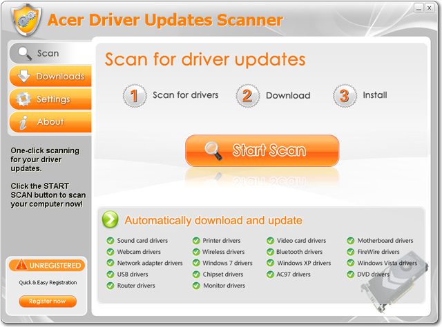 Acer Driver Updates Scanner 3.0
