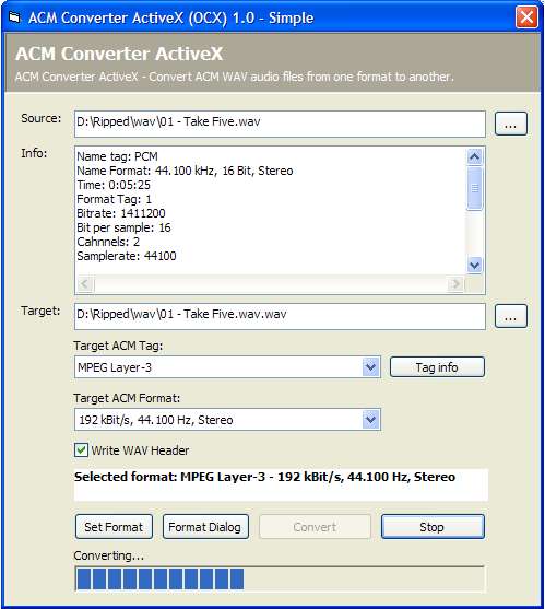 ACM Converter ActiveX (OCX) 1.0