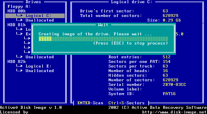 Active@ Disk Image DOS Edition 3.0.96