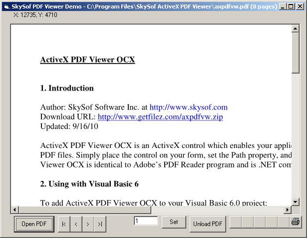 ActiveX PDF Viewer 2.3
