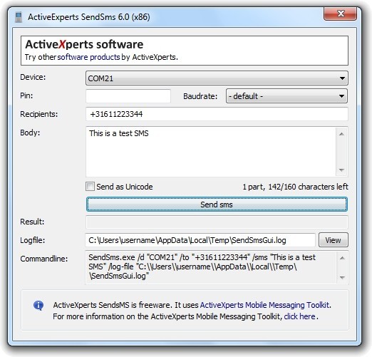 ActiveXperts SendSMS x64 6.0