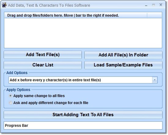 Add Data, Text & Characters To Files Software 7.0