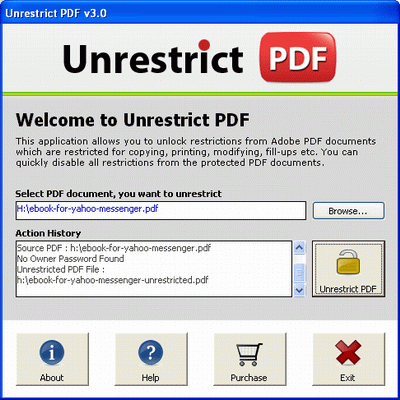 Adobe PDF Restrictions Remover 7.01