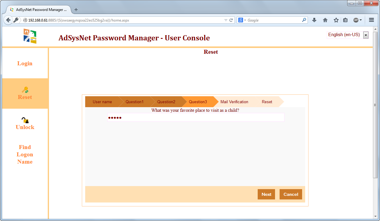 AdSysNet Password Manager 3.0.0.0