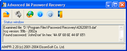 Advanced Instant Messengers Password Recovery 3.10