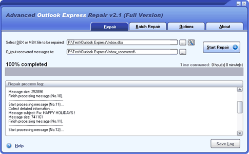 Advanced Outlook Express Repair 2.1