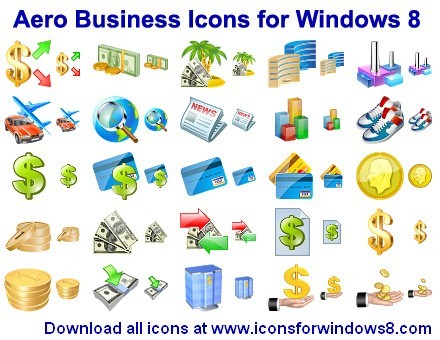 Aero Business Icons for Windows 8 2012.1