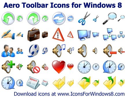 Aero Toolbar Icons for Windows 8 2012.1