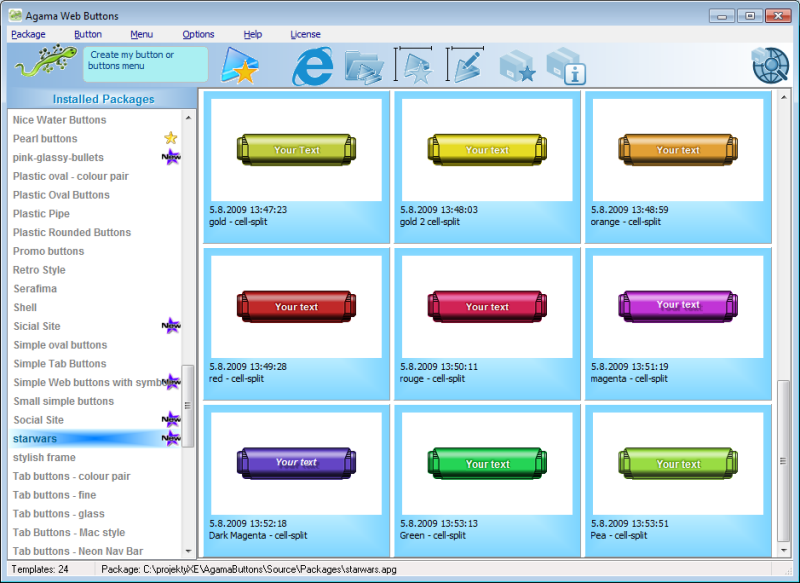 Agama Web Buttons 3.0