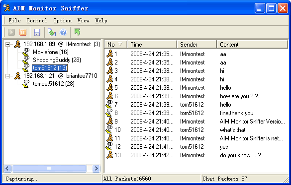 AIM Monitor Sniffer 3.0