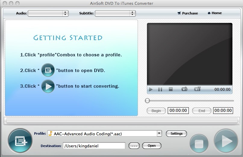 Ainsoft DVD to iTunes Converter for Mac 1.0.6.29