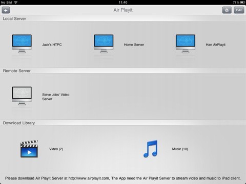 Air Playit iPad Client 1.5