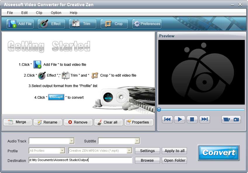 Aiseesoft Creative Zen Video Converter 5.0.10