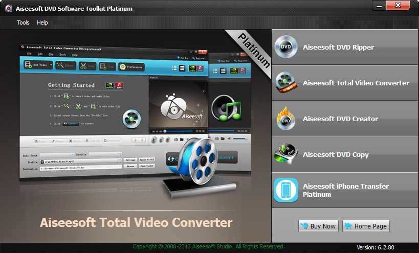Aiseesoft DVD Software Toolkit Platinum 7.2.16