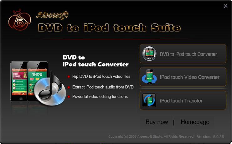 Aiseesoft DVD to iPod touch Suite 5.1.08