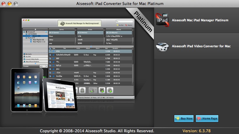 Aiseesoft iPad Converter Platinum Mac 6.3.98