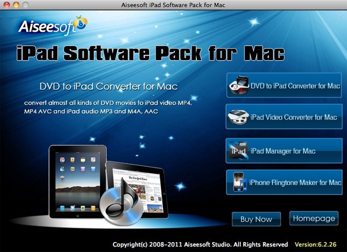 Aiseesoft iPad Software Pack for Mac 6.3.06