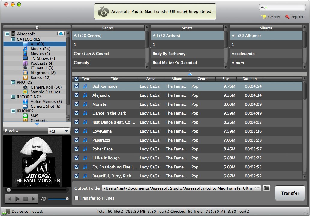 Aiseesoft iPod to Mac Transfer Ultimate 6.3.20
