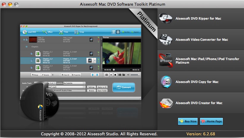 Aiseesoft Mac DVD Toolkit Platinum 6.3.16