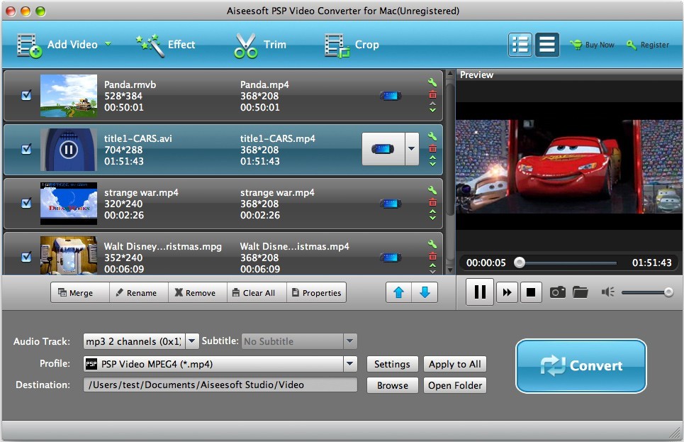 Aiseesoft PSP Video Converter for Mac 6.2.18