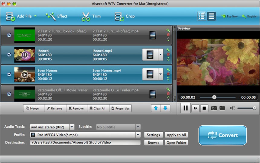 Aiseesoft WTV Converter for Mac 6.5.6