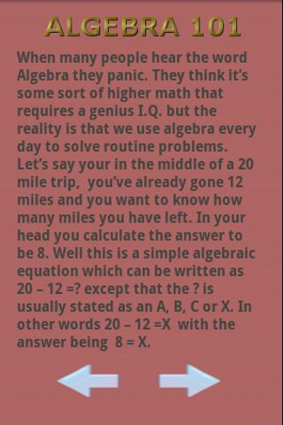 Algebra 101 1.05