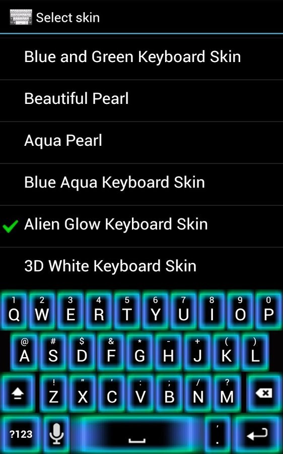 Alien Glow Keyboard Skin 1.1
