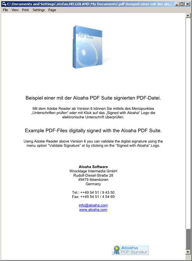 Aloaha PDF Signator 3.9.237