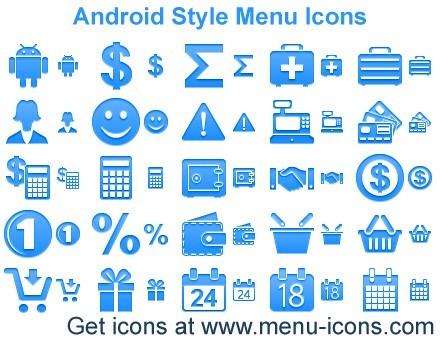 Android Style Menu Icons 2012.1