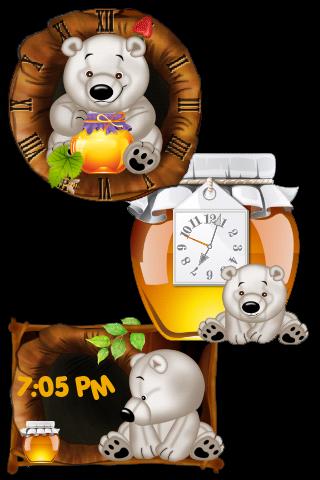 Animated Bear Clock Widget 1.0