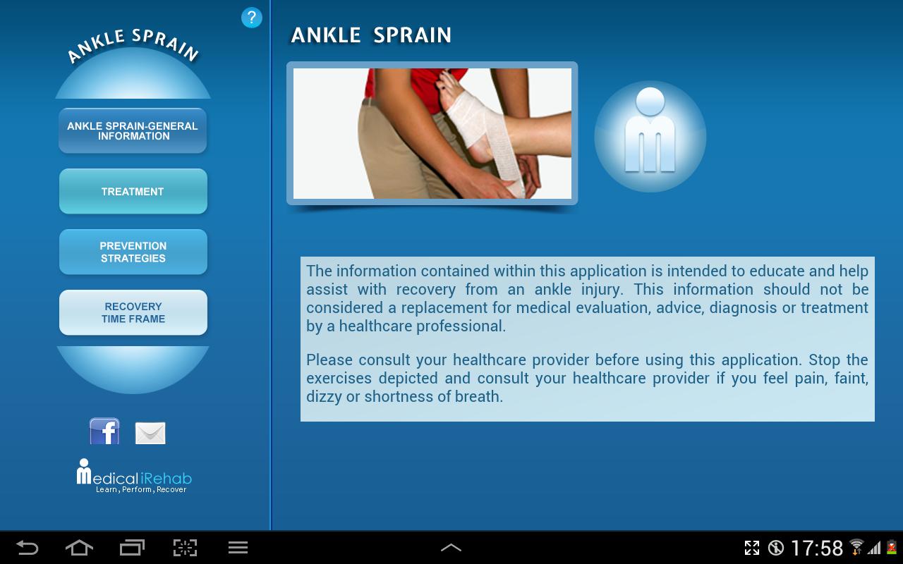 Ankle Sprain Tablet App 1.0