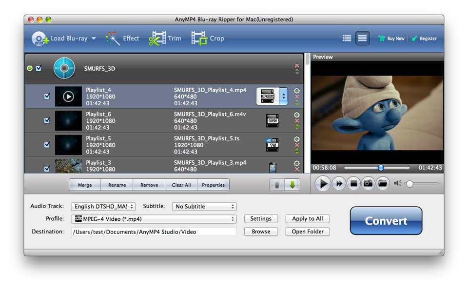 AnyMP4 Blu -ray Ripper for Mac 6.1.62