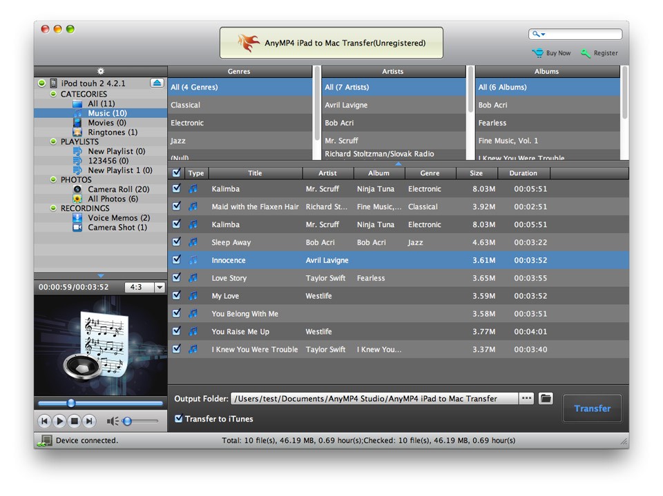 AnyMP4 iPad to Mac Transfer 7.0.10